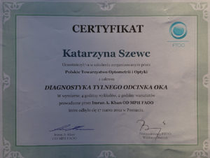 Certyfikat Szewc 1
