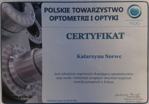 Certyfikat Szewc