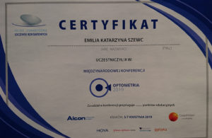 Certyfikat międzynarodowej konferencji