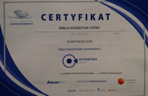 Certyfikat międzynarodowej konferencji