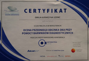 Certyfikat Optymetria 2019 a
